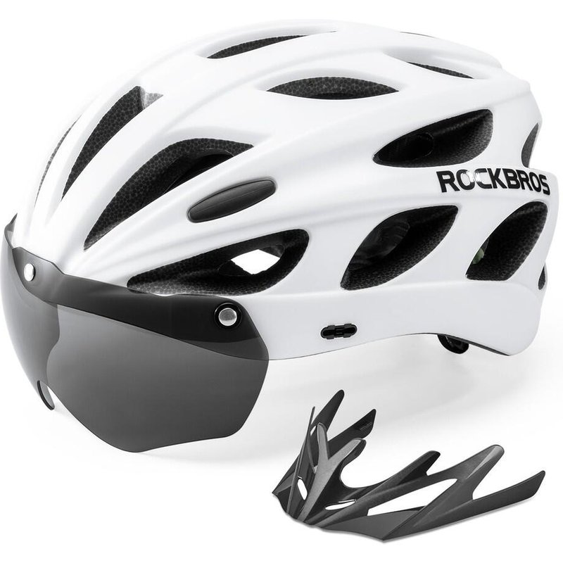 ROCKBROS Fahrradhelm Helm mit Visier Abnehmbaren Magnet