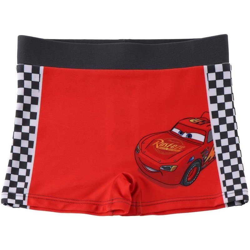 Cars Jungen Badehose aus Polyester-Elastan, schnelltrocknend, Rot