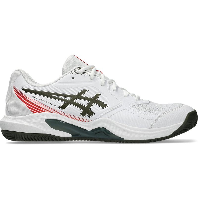Herren - tennis - schuhe - stabil, gedämpft - gel dedicate 9 - weiß/khaki
