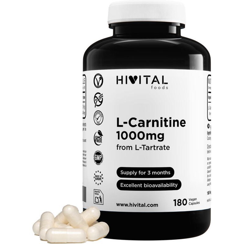L-Carnitin 1000 mg | 180 vegane Kapseln