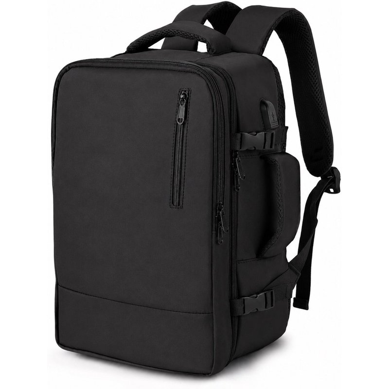 Reiserucksack Handgepäck Flugzeug Rucksack 35 Liter Schwarz