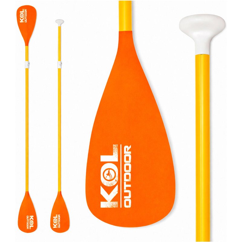 SUP & Kajak Paddel 2-in-1 Aluminium 4-teilig 165-215 cm Mango Fluo