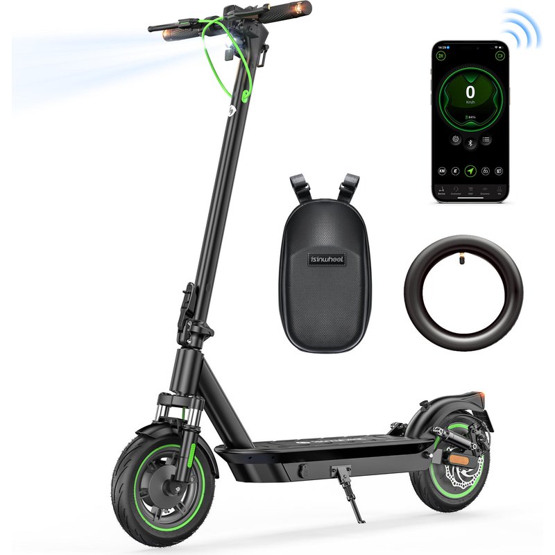 Isinwheel S10 Plus ABE Elektroroller mit 10-Zoll-Reifen und LED-Beleuchtung