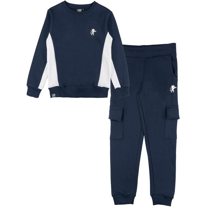 Leone 1947 Street Style Kinder-Trainingsanzug, Rundhalsausschnitt für den Winter