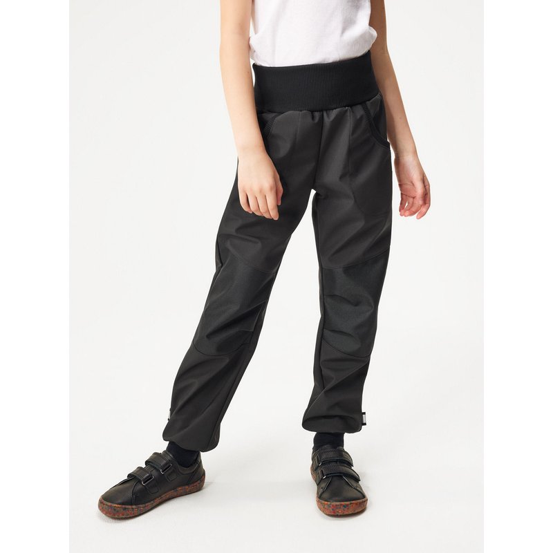 Softshell-Hose mit Fleece für Kinder Street Strong, Schwarz