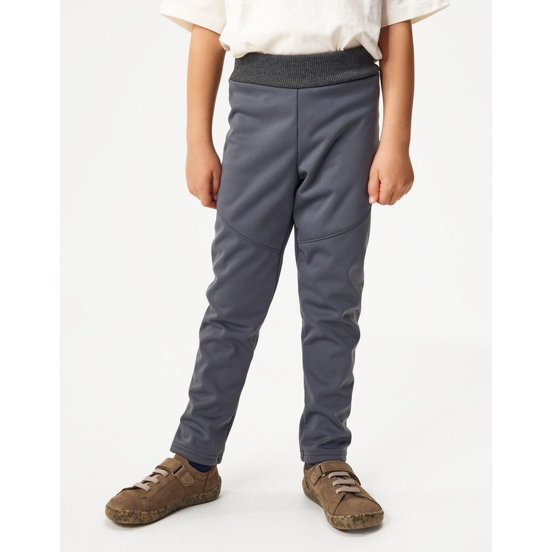 Elastische Softshell-Hose mit Fleece für Kinder Sporty, D. Grau