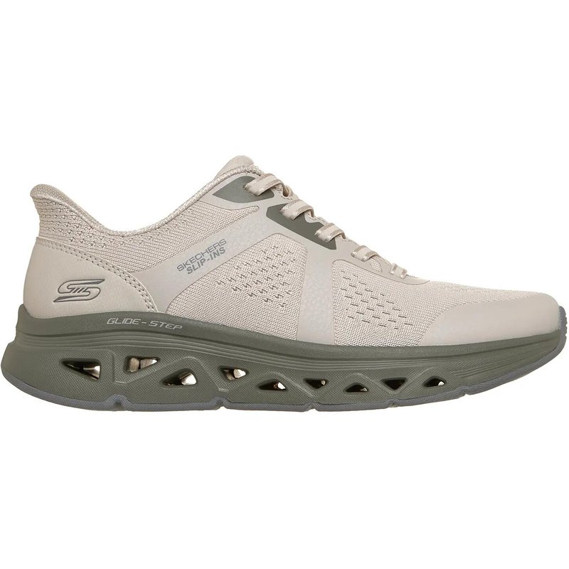 Skechers Damen Slip-ins BOBS Sport Arc Waves Sneaker 117863 NTOL Natural Olive