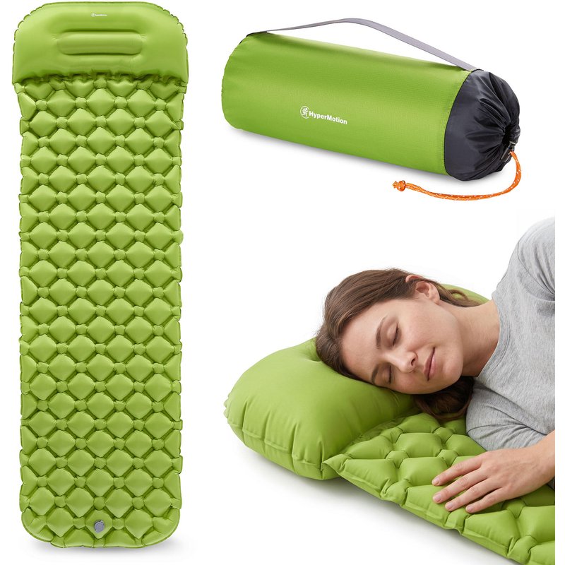 Aufblasbare Campingmatte – Wanderung – ultraleichte Campmatte grün