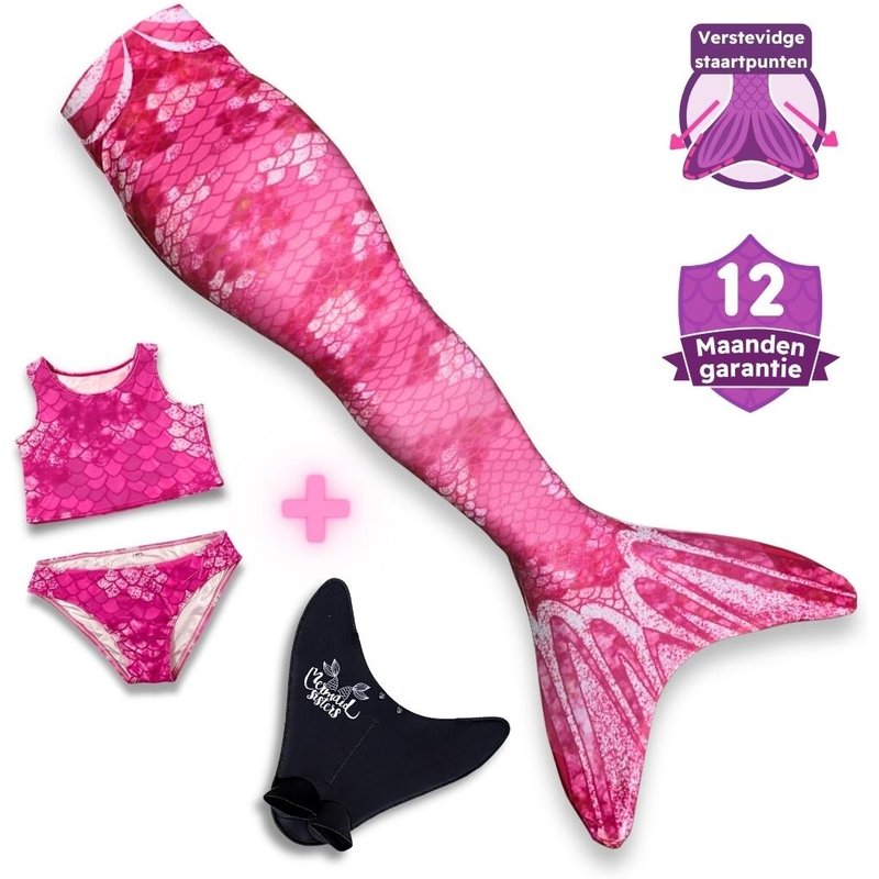 Meerjungfrauenflossen-Set von Yuna Monovin & Bikini-Bademode für Mädchen