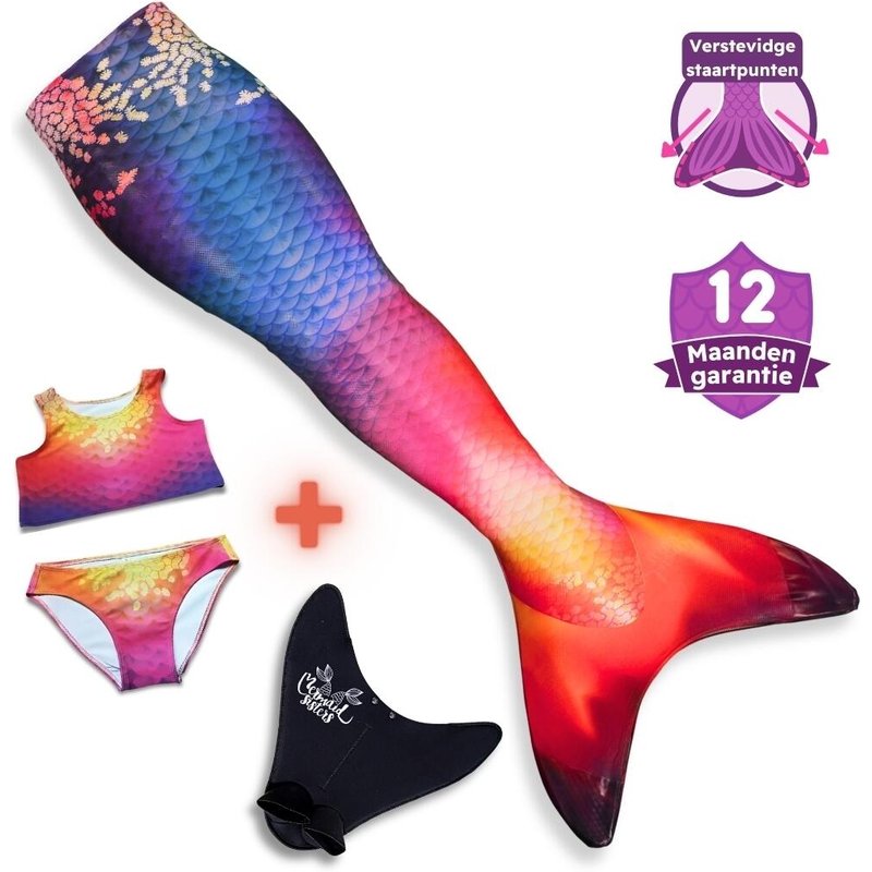 Meerjungfrauen-Set Sunny Sunset Monovin & Bikini-Bademode