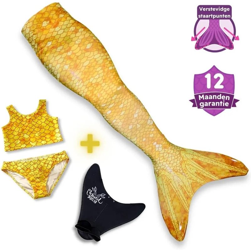 Meerjungfrauenflossen-Set Frida Monovin & Bikini-Bademode für Mädchen