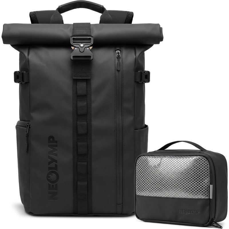 Rolltop Rucksack mit Laptopfach, Wet Case und Rückenzugriff wasserdicht