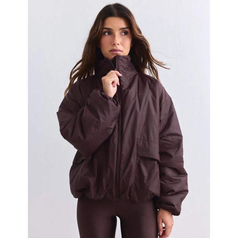 Damen Jacke Leicht Locker Wolke Schokolade