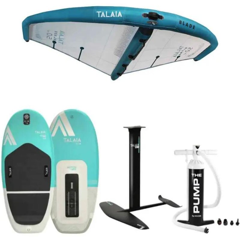 Wingfoil-Set: Talaia Board + Smooth Foil + talaia blade 5 m² Wing + Ryde Pumpe