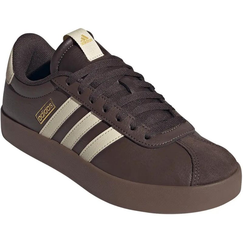 Adidas VL COURT 3.0 Damen Sneaker Schuhe Leder Schnürschuhe KI4574 Brown/Vanilla