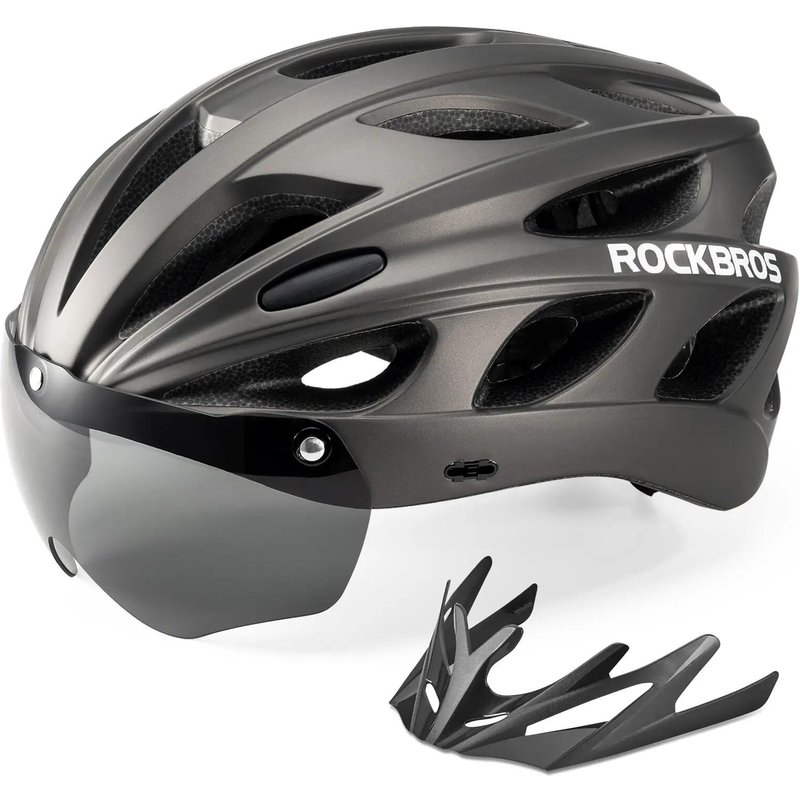ROCKBROS MTB Fahrradhelm Magnet-Visier Abnehmbare Krempe