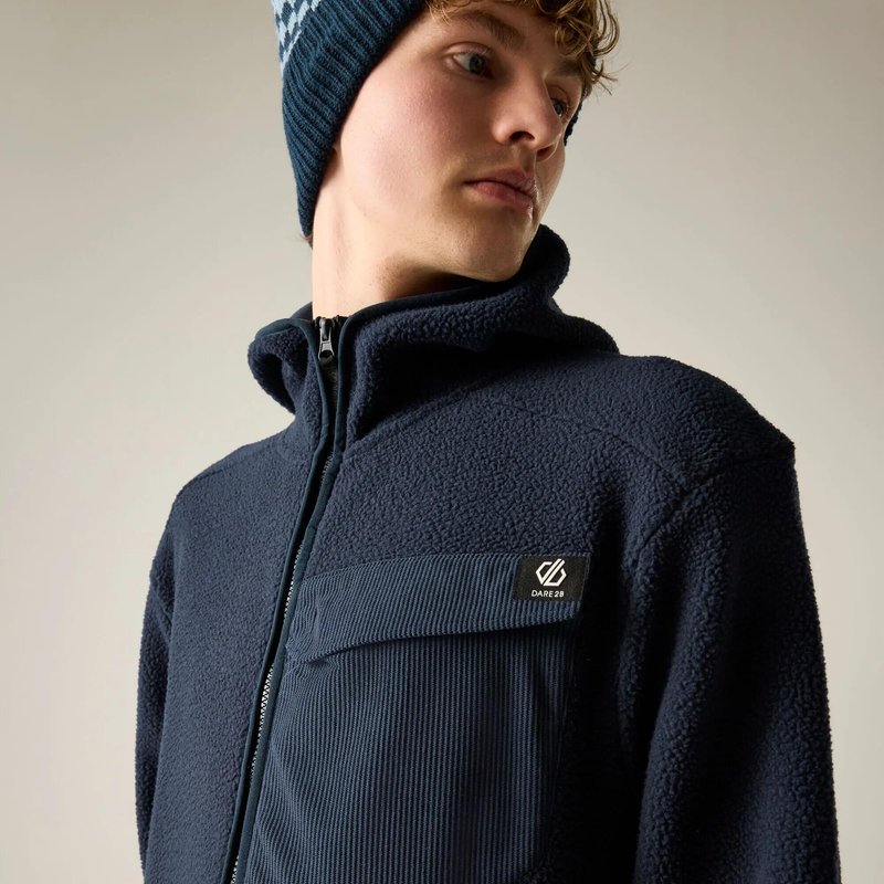Firn Kapuzen-Fleecejacke für Herren, Borg Fleece