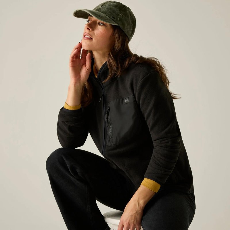 Damen-Fleecejacke mit durchgehendem Reißverschluss von Frankie