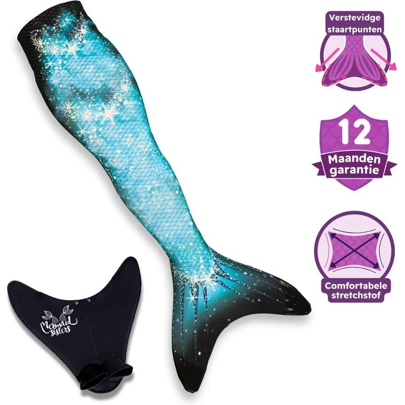 Meerjungfrauenschwanz Sparkle Splash Monoflosse Badeanzug Größe 122-134
