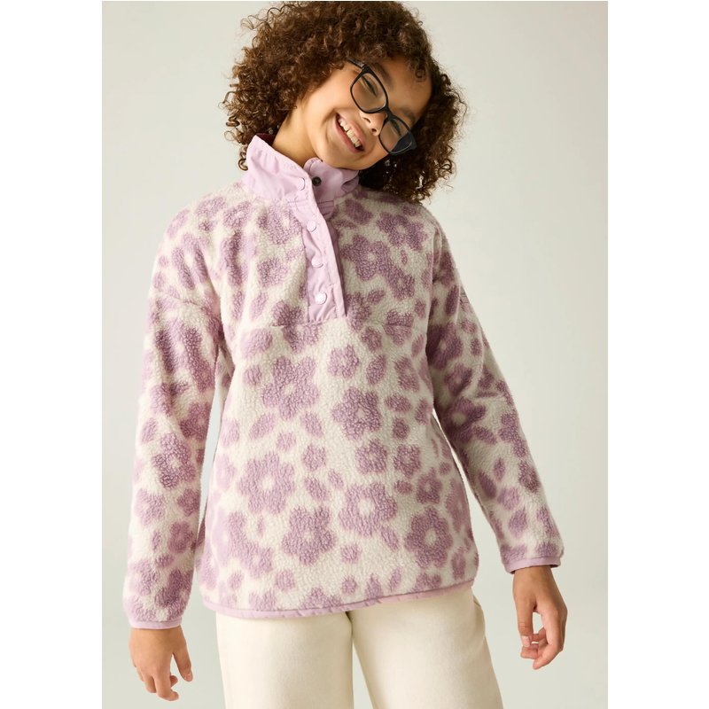 Kinder-Fleecejacke von Eva mit halben Knöpfen