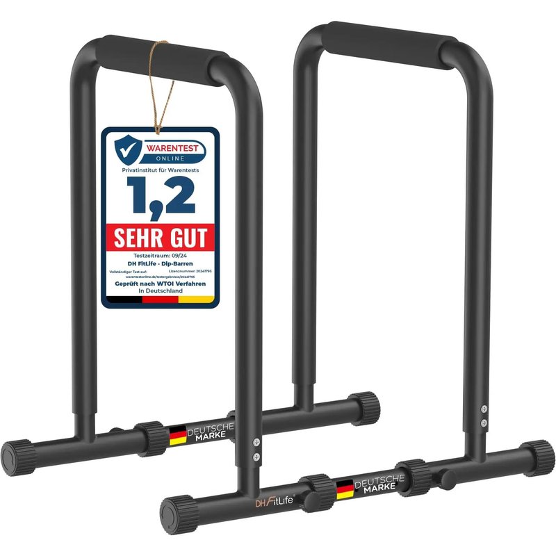 Dip Barren verstellbar 80–100cm, mit 2 Verbindungsstangen, 500kg
