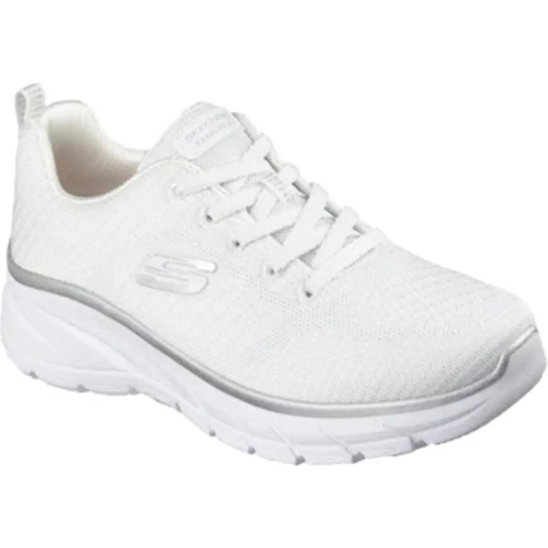 Skechers Damen Fashion Fit 2.0 Moonlight Glow Sneaker White Silver