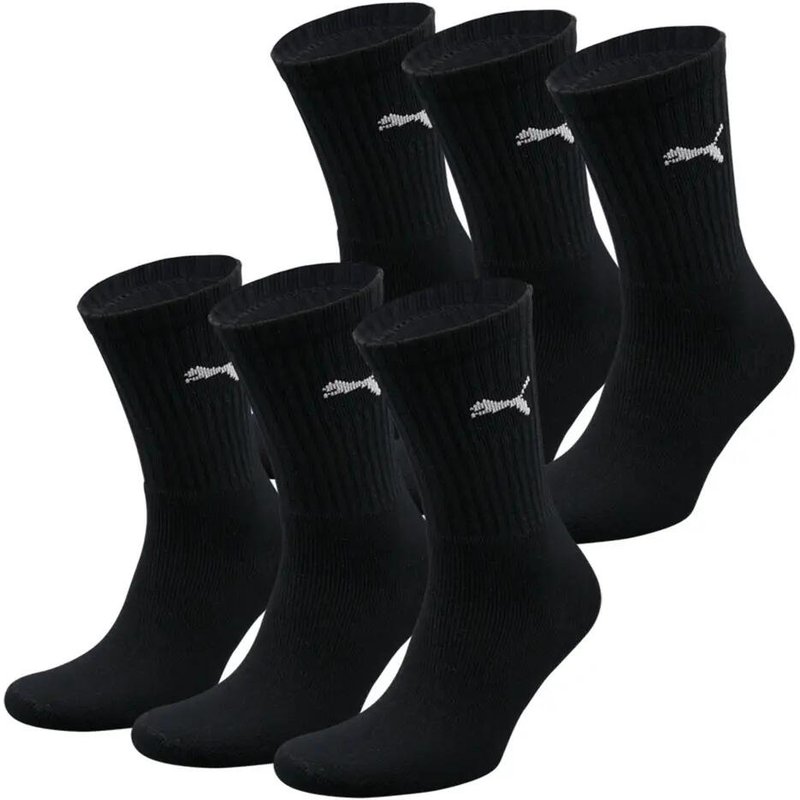 Unisex-Sportsocken - 6 Paar - Schwarz