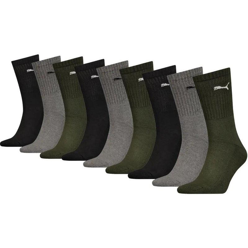 Unisex-Sportsocken - 9 Paar - Grüne Combo