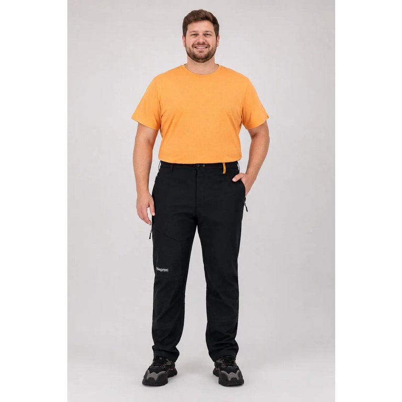 Herren - Wandern - Softshellhose - winddicht - schwarz