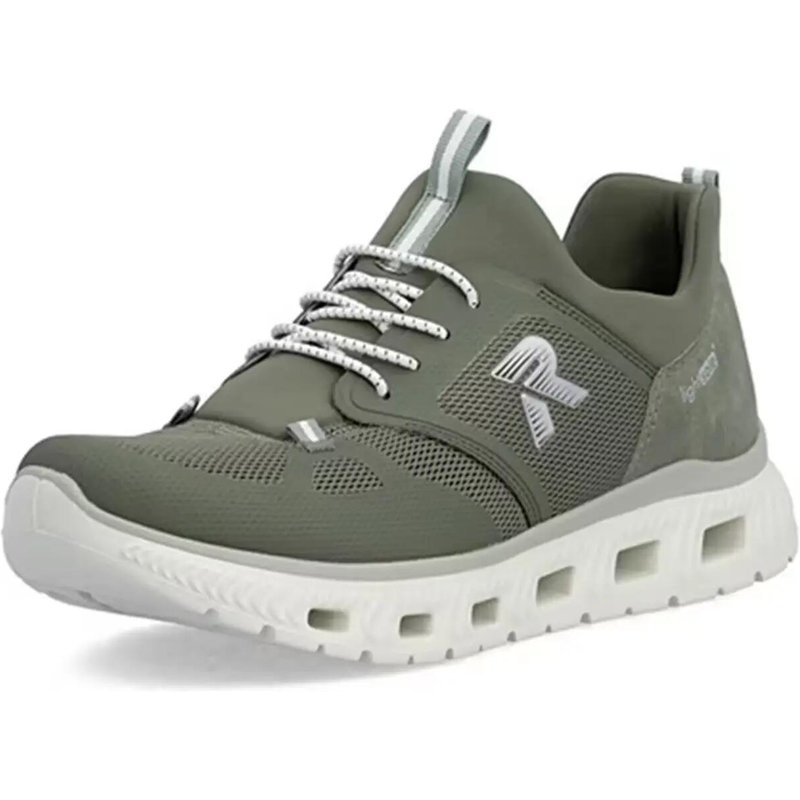 Rieker Damen Slipper Sneaker vegan MemoSoft Gummizug M6078-54 Green