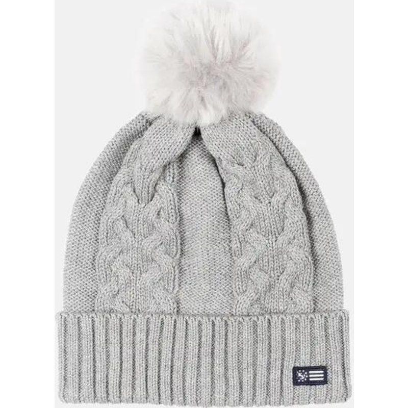 sebago Cable Pom Beanie aus Baumwolle in Grau – GREY