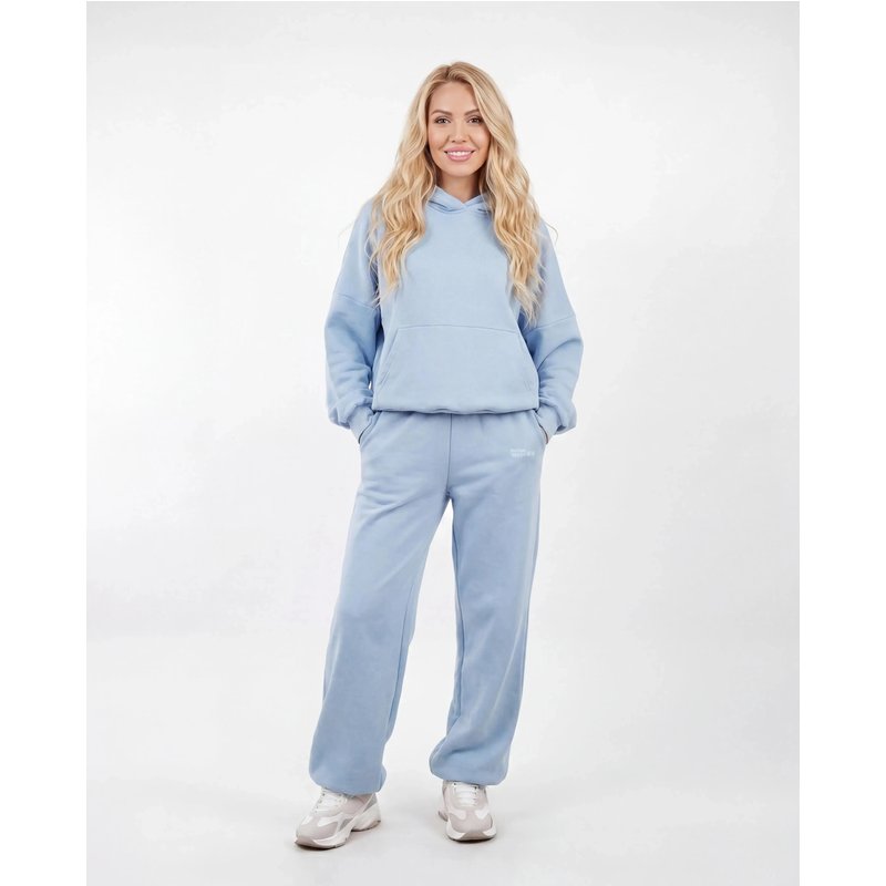 Damen - Trainingsanzug - Oversize, Baumwolle - WINGS UNLEASH - Pastellblau