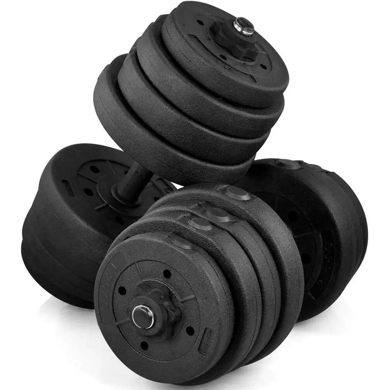 20 kg 2er-Set Verstellbare Kurzhanteln Home-Gym Krafttraining, Schwarz