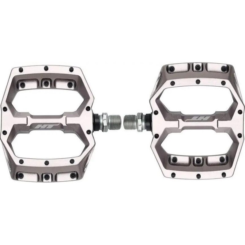 Paar flache Pedale HT Components Spider AF03 Grau