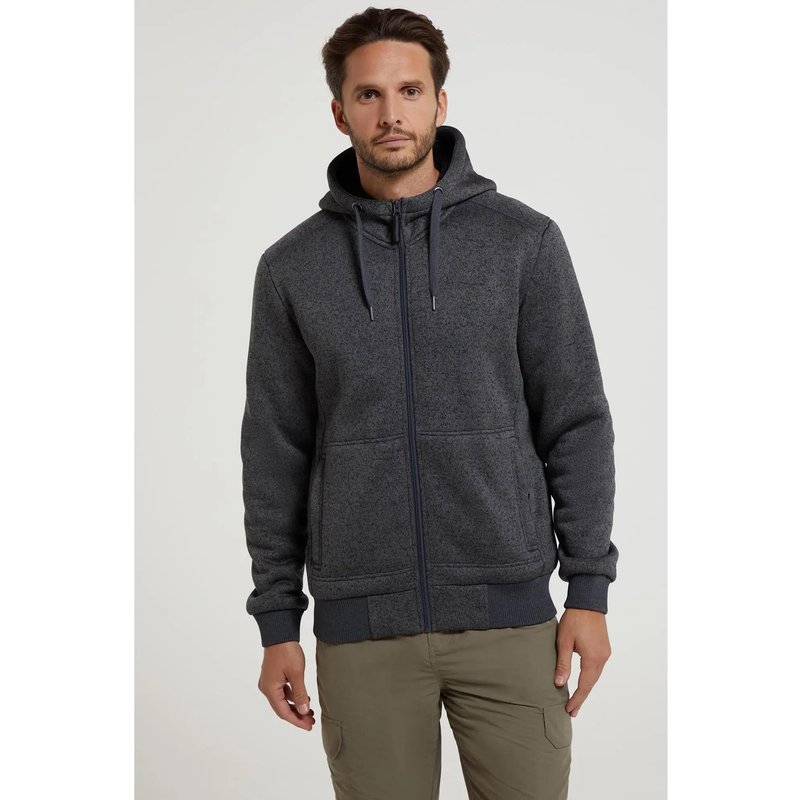 Herren Wandern Fleecejacke Kapuze Durchgehender Reißverschluss Warm - Nevis II