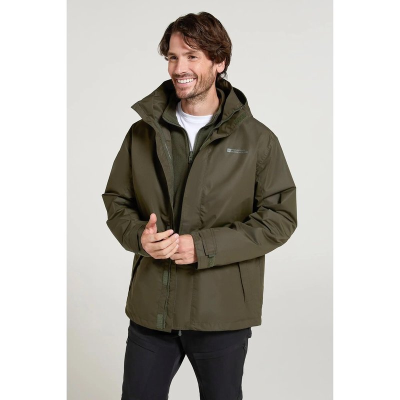 Herren Wandern 3-in-1-Jacke Wasserdicht Atmungsaktiv - Fell
