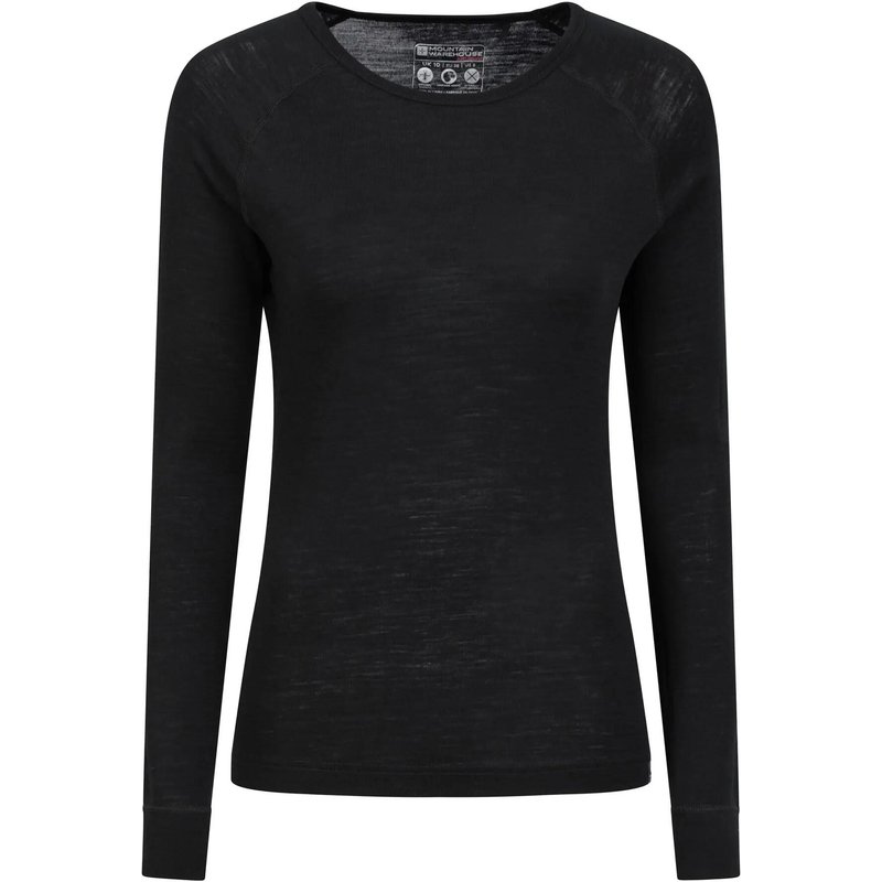 Damen Winterwandern Merino Thermounterhemd Langarm Atmungsaktiv Geruchshemmend