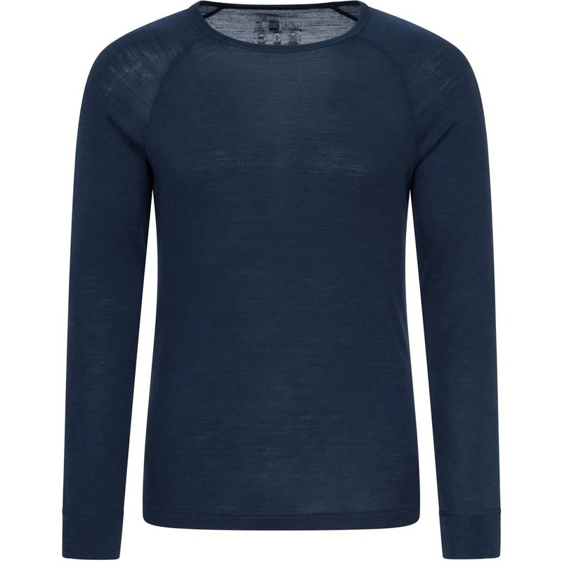 Herren Winterwandern Merino Thermounterhemd Langarm Atmungsaktiv Geruchshemmend