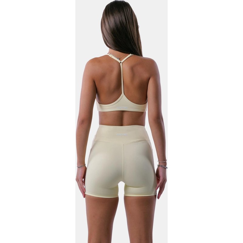 Damen Sport-BH mit Y-Rücken für Yoga und Pilates – Encore – Creme