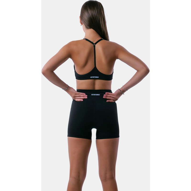 Damen Sport-BH mit Y-Rücken für Yoga und Pilates – Encore – Schwarz
