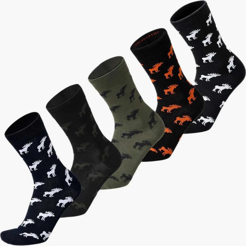 Unisex Freizeitsocken atmungsaktiv Forest Socks 5er-Pack