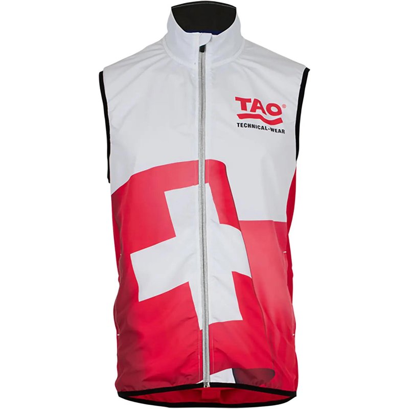 Herren SWISS-Vest Wind-und wasserabweisende Laufweste Schweiz-Print