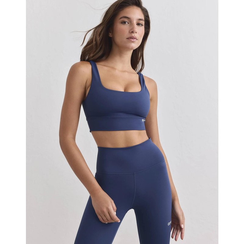 Damen Sport-BH Mittlerer Halt Herausnehmbare Polster Core Atlantikblau