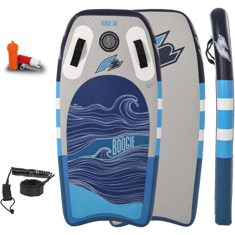 Marken Body Board Boogie Board Air mit Leash 3,7 Aufblasbar Blau
