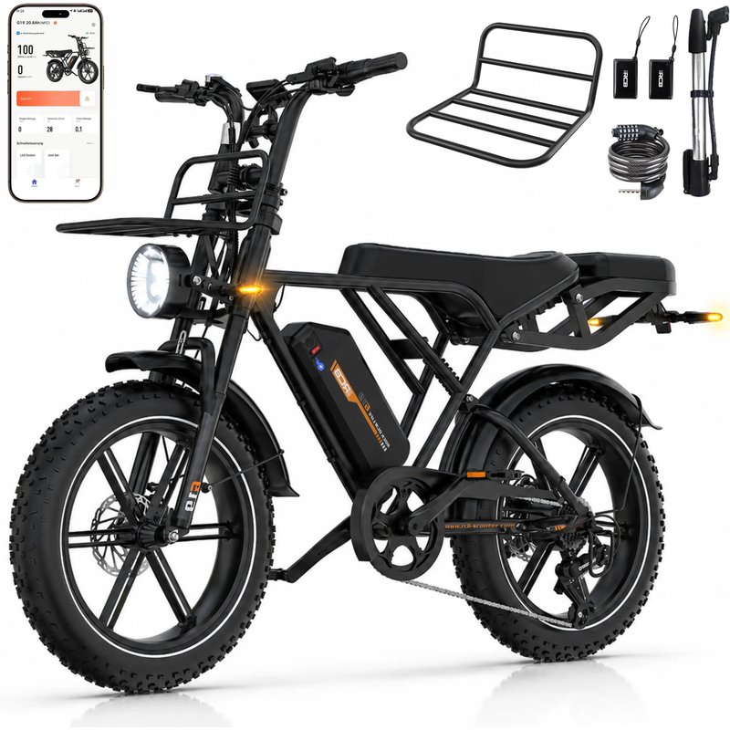 E‑Bike E‑MTB G19 20" breite Reifen 250W 48V 1080Wh Drehmomentsensor