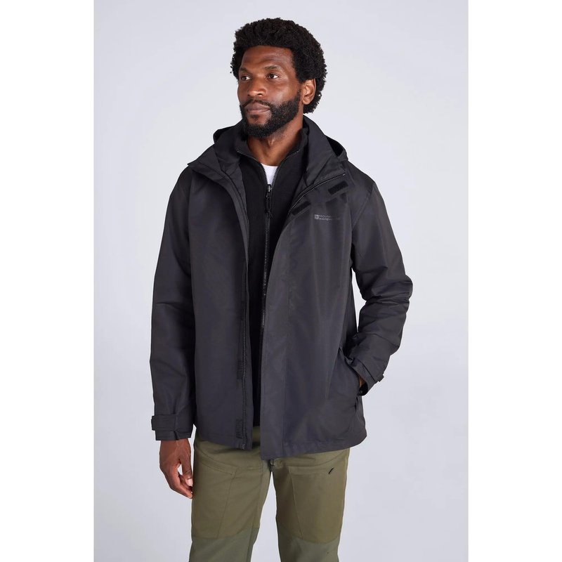 Herren Wandern 3-in-1-Jacke Wasserdicht Atmungsaktiv - Fell