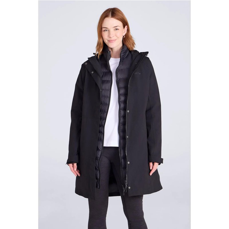 Damen Wandern 3-in-1-Jacke Lang Wasserdicht Winddicht Kapuze - Alaskan