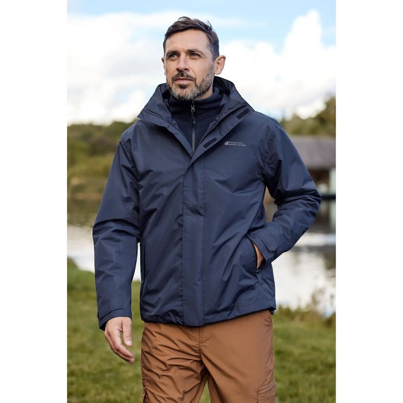 Herren Wandern 3-in-1-Jacke Wasserdicht Atmungsaktiv - Fell