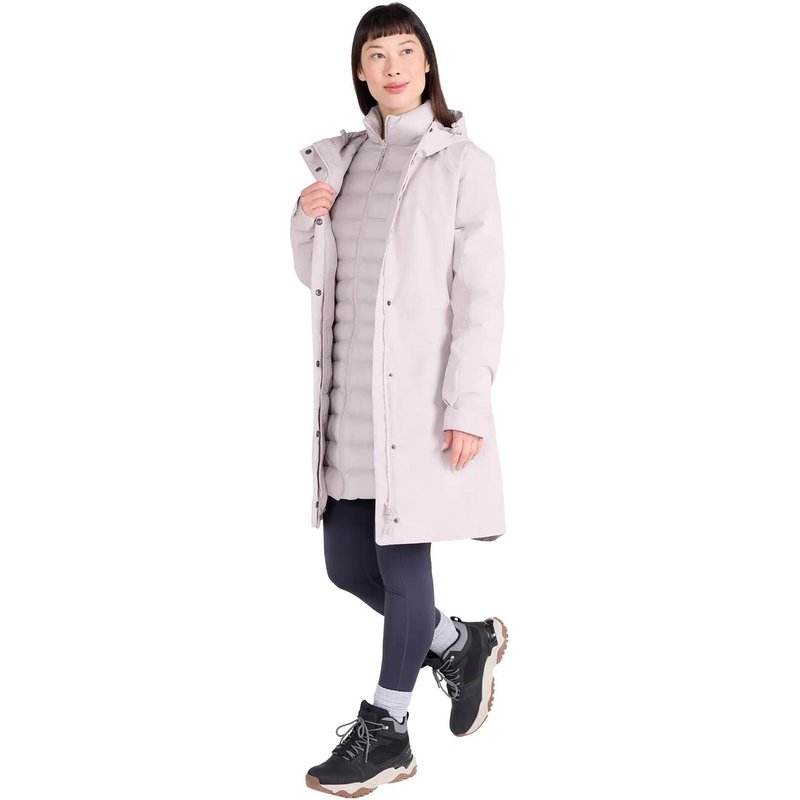 Damen Wandern 3-in-1-Jacke Lang Wasserdicht Winddicht Kapuze - Alaskan