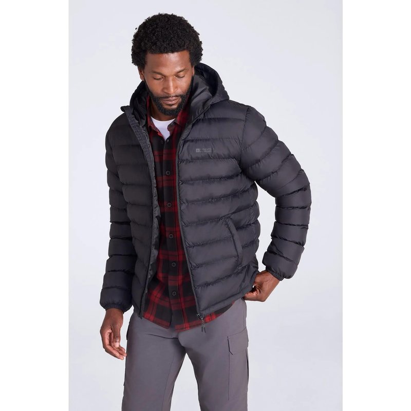 Herren Winterwandern Steppjacke Wasserabweisend Leicht Kapuze - Seasons